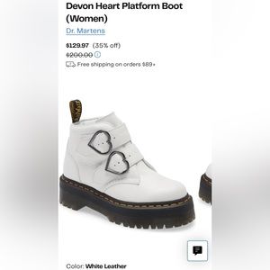 DR. MARTENS Devon Heart ❤️ Platform Boot